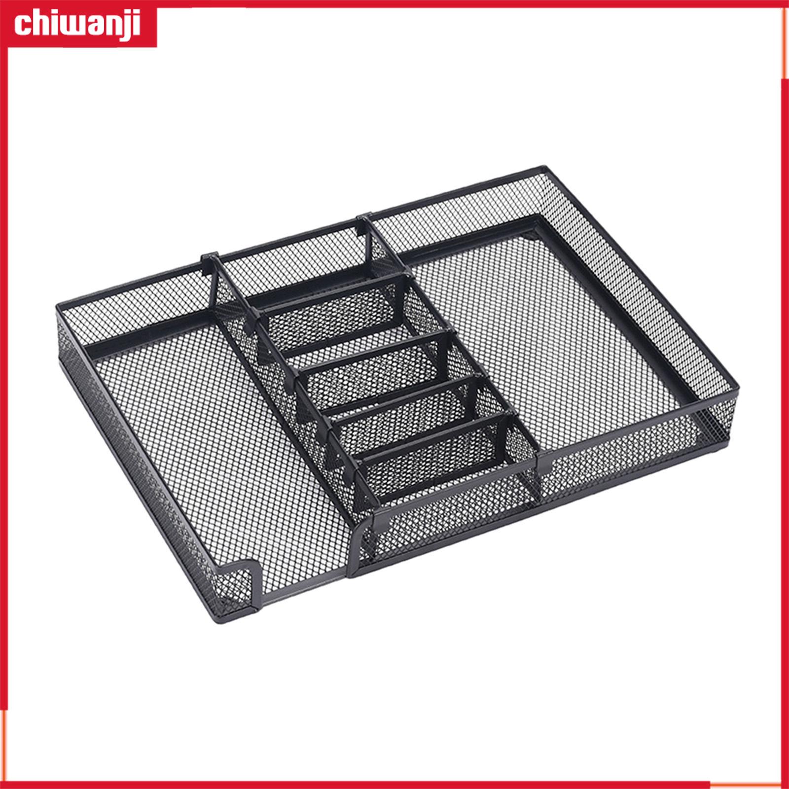 Chiwanji Mesh Desk Organizer Large Desktop Storage Baskets for Drawer Office Tabletop