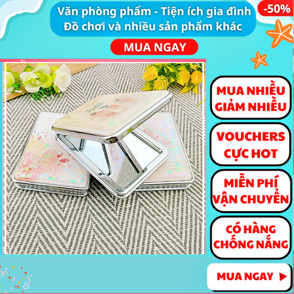 Gương kim tuyến mini bỏ túi siêu xinh nhiều mẫu ngẫu nhiên ✔gương trang điểm ✔gương mini ✔gương dễ thương ✔gương cute ✔Nguyễn Thùy Store
