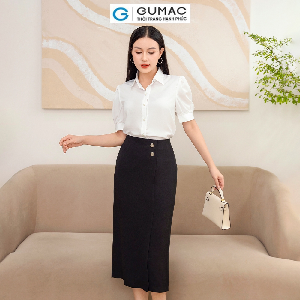 [4.4 - 6.4 |Voucher 10-12%] Chân váy đính nút VD11052 thời trang GUMAC