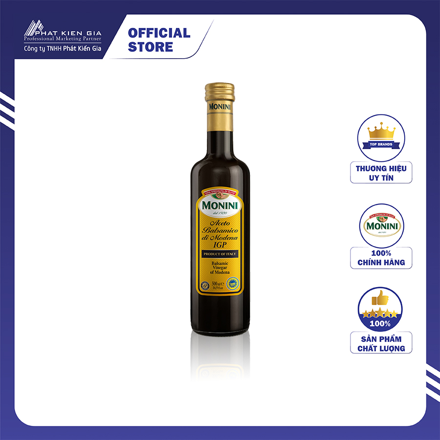 Giấm Balsamic Monini 500ml - Nhập Khẩu Ý | Monini Balsamic Vinegar of Modena 500ml