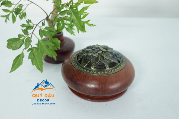 Lư Xông Trầm Gỗ Hương Đá Chuẩn