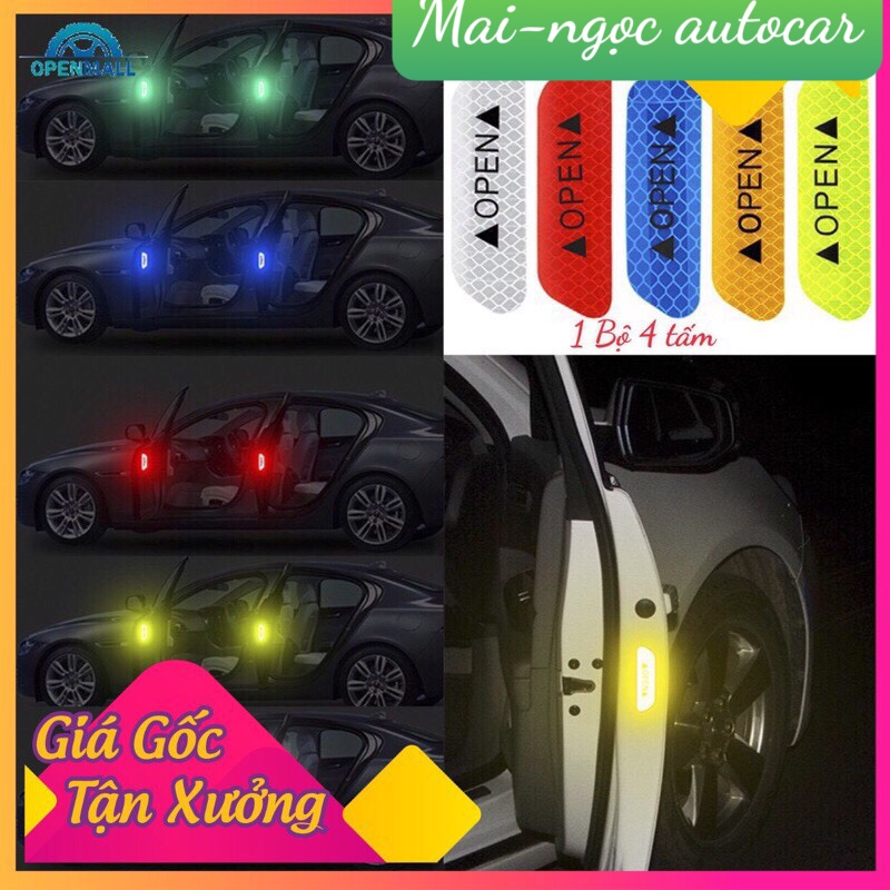BỘ 4 TEM PHẢN QUANG OPEN GẮN CÁNH CỬA TRÁNH VA CHẠM