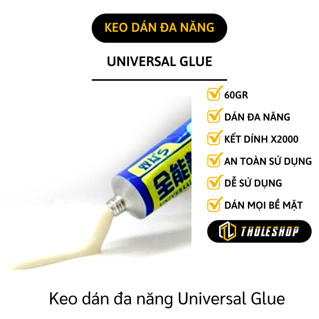 Keo dán đa năng Universal Glue độ dính cao dán được mọi chất liệu rắn - Keo dán tường dán kim loại Keo dán các vật liệu cứng siêu dính