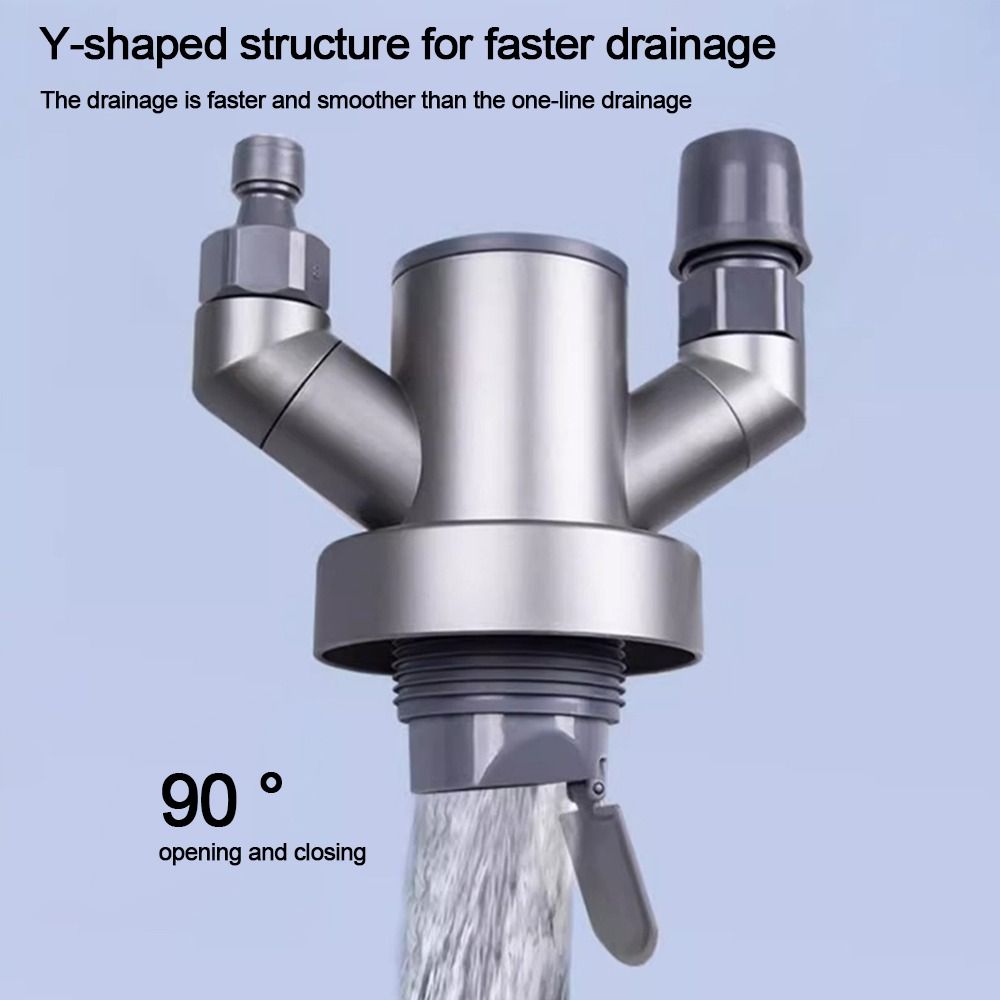 SUPERSTITION EFFLUENCE78SU6 Anti odor Sink Drain Pipe Adapter Sealing Ring Multifunctional Kitchen Basin Sewer Branch Useful Dual-Interface Dishwasher Water Pipe Connector Washing Machine Drainage Supplies