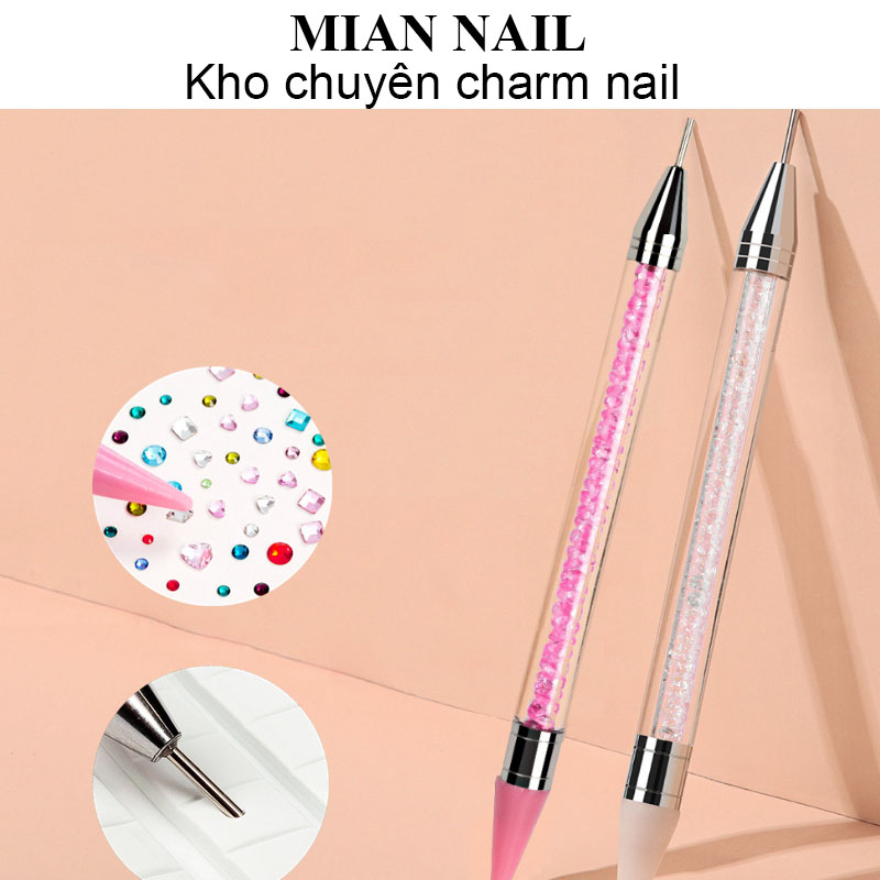 Bút chấm đá cán đá nail MIAN
