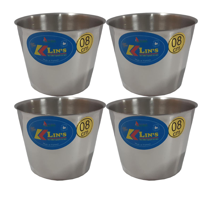 Ly đá inox tiện dụng(vừa làm đá vừa làm bánh Flan,bánh nướng)8cm