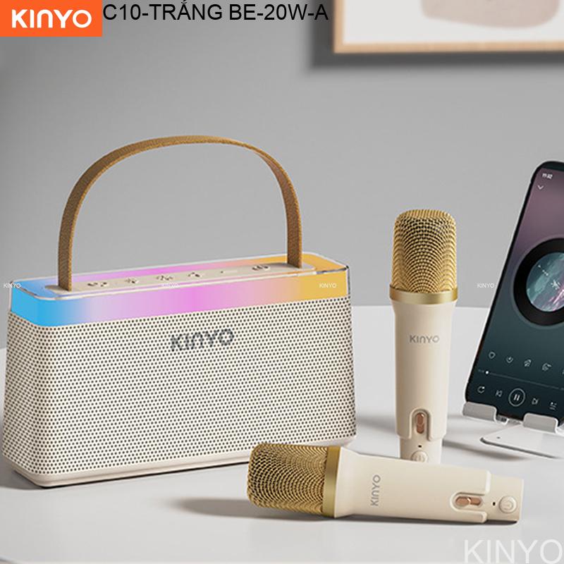 (20W) Bộ Loa Bluetooth + 2 Mic Hát Karaoke Mini Tại Nhà C10, Có Thể Thay Đổi Giọng, Dễ Sử Dụng