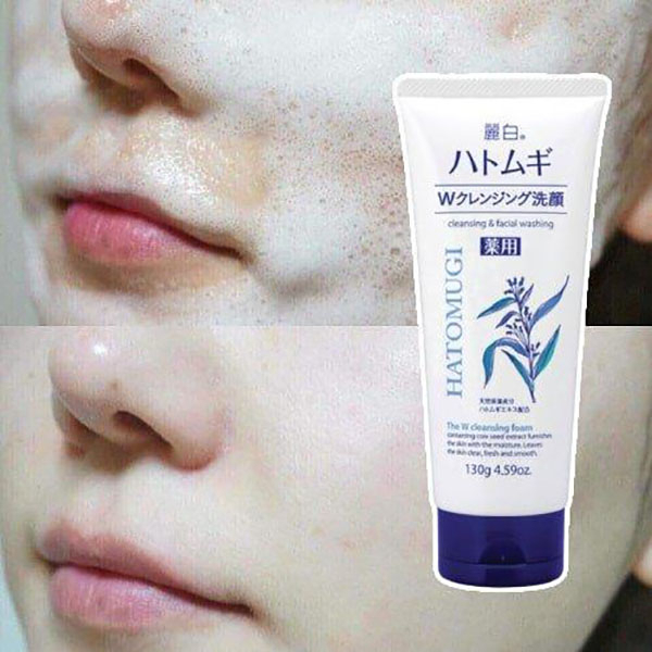 Sữa rửa mặt Hatomugi dưỡng trắng da 130g