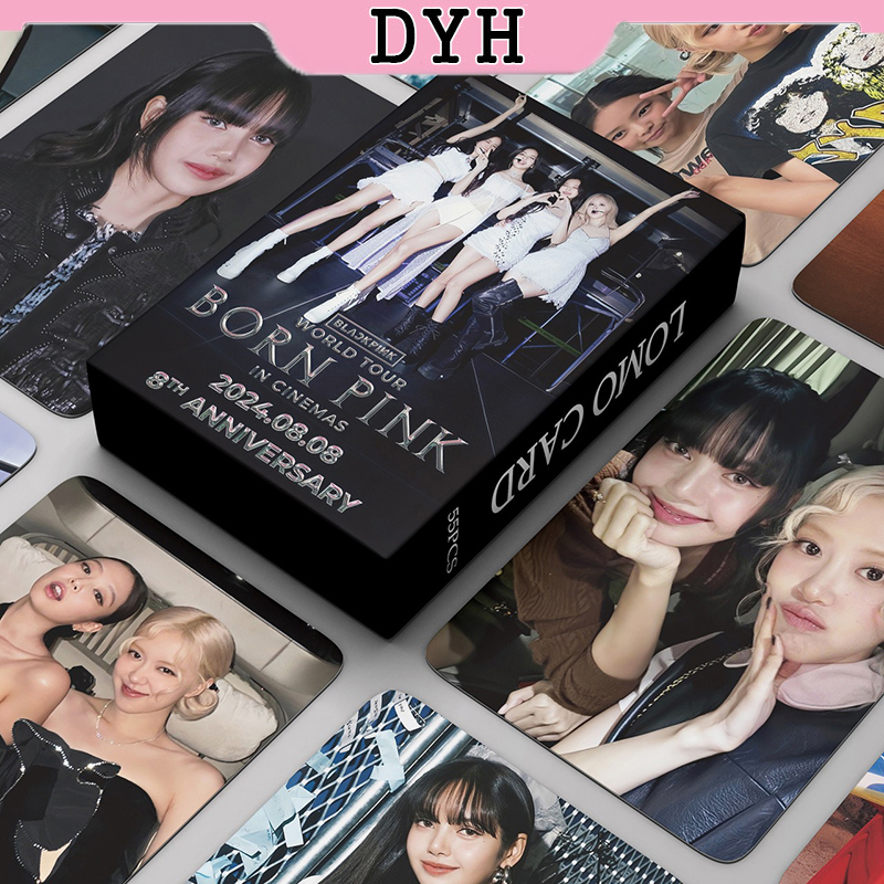 55pcs/box BLACKPINK Photocards 8th anniversary Album KPOP LOMO