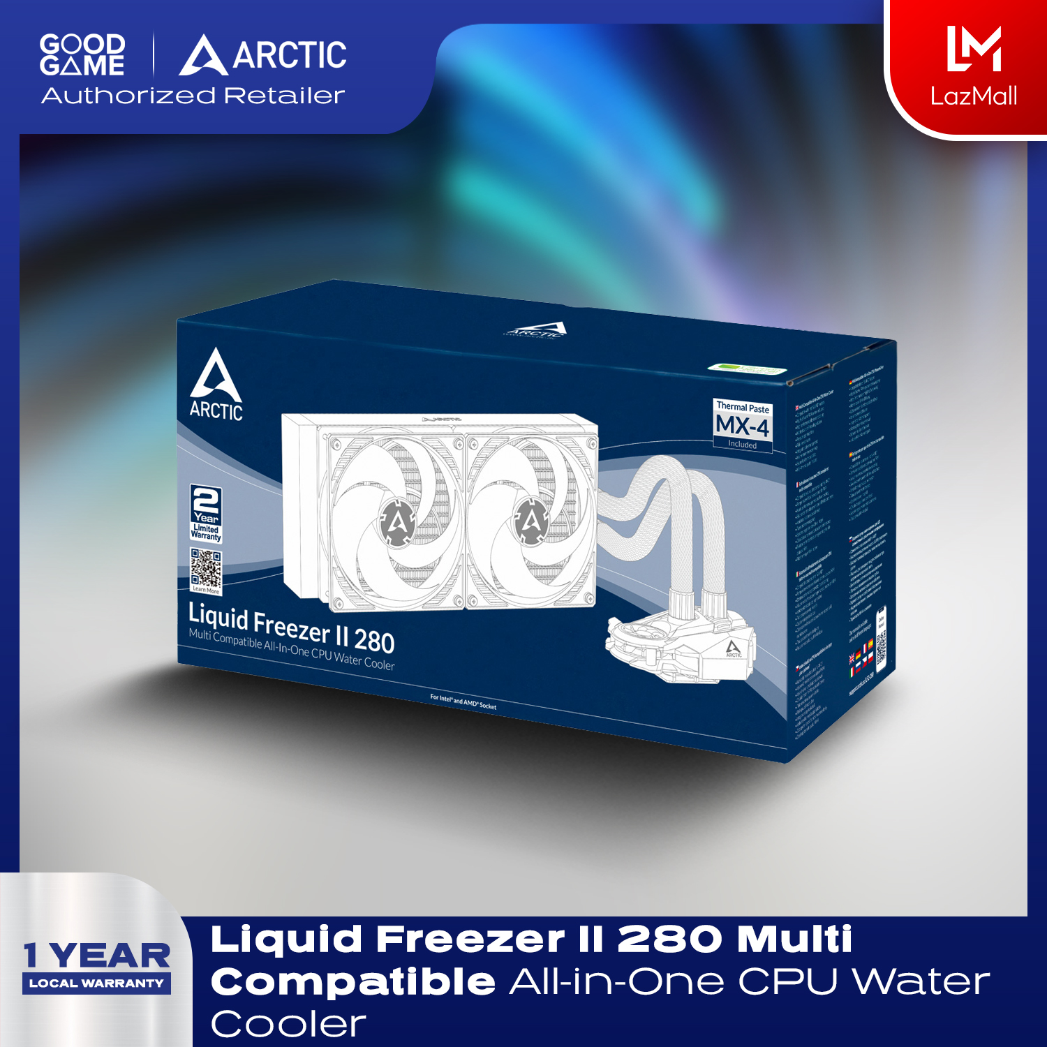 Arctic Liquid Freezer II 280 Multi Compatible AllInOne CPU AIO Liquid Water Cooler with LGA