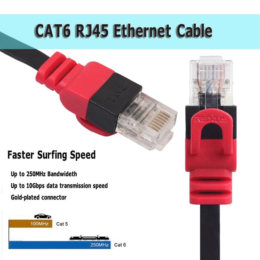 Ethernet Cable Flat Design CAT6 Network Cable RJ45 Lan Cable Patch Cord for PS4 Xbox Smart TV Router Switch Laptop