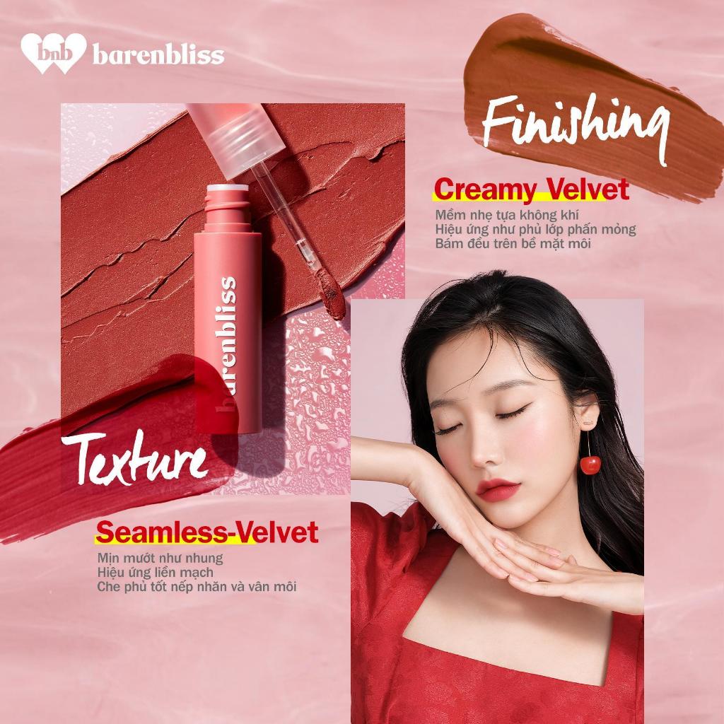 Set son tint Peach & son lì Cherry barenbliss (Son Tint Bóng Peach Căng Mọng Đôi Môi & Son Kem Lì Cherry Mịn Mượt)