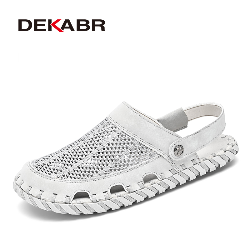 DEKABR Fashion Mesh Patchwork New 2024 Men Sandals Hollow-Out Breathable Summer Shoes Men Outdoor Beach Sandals Casual Footwear. 