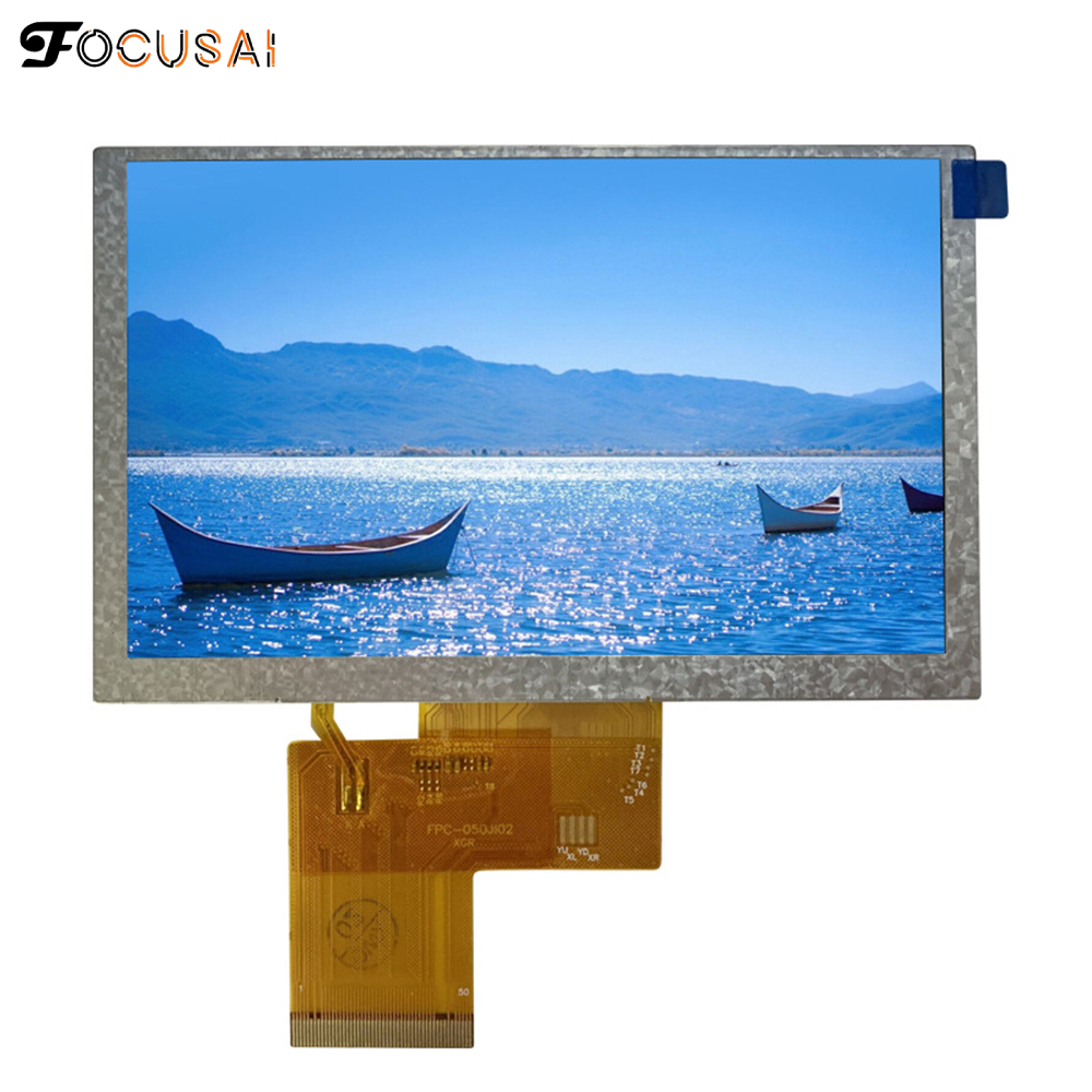 Focusai 7 inch 800x480 resolution hd 50 pins 60hz ips lcd display screen portable lcd display module