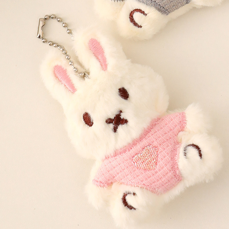 Cartoon plush blush bear doll pendant Keychain cute brooch bag accessories student bag small pendant.