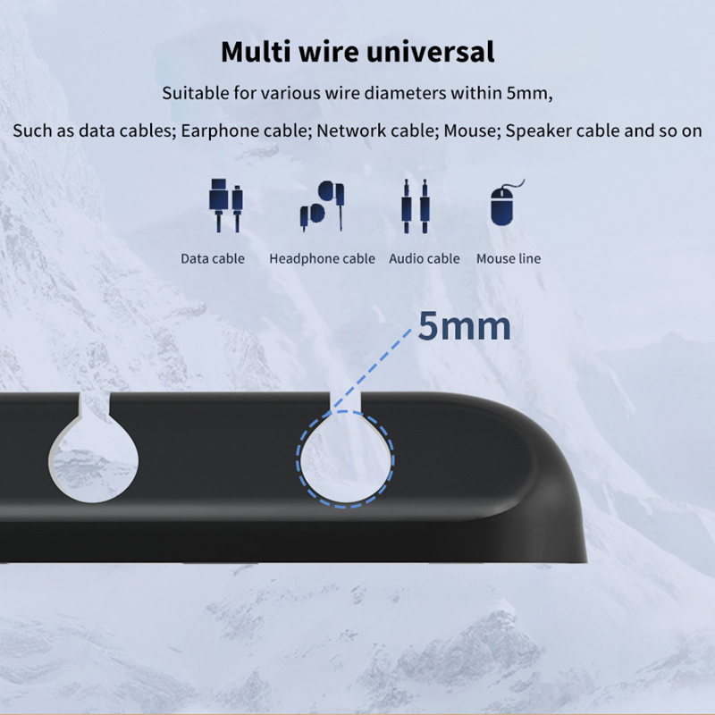 Cable Organizer Management Wire Holder Flexible USB Cable Winder Tidy Silicone Clips For Mouse Keyboard Earphone Protector. 