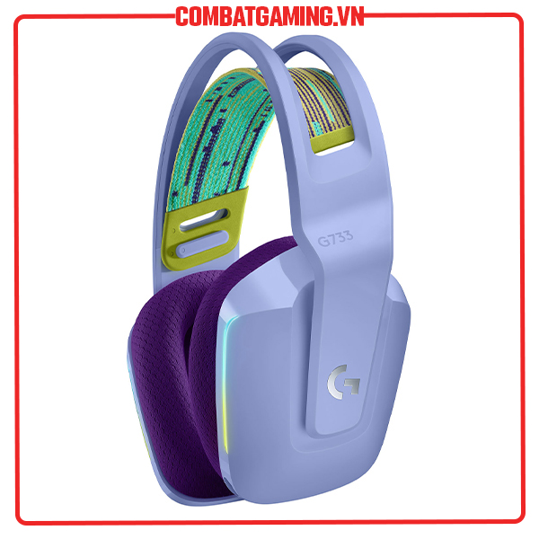 Tai Nghe Không Dây LOGITECH G733 LIGHTSPEED WIRELESS 7.1 RGB (Black - White - Lilac)