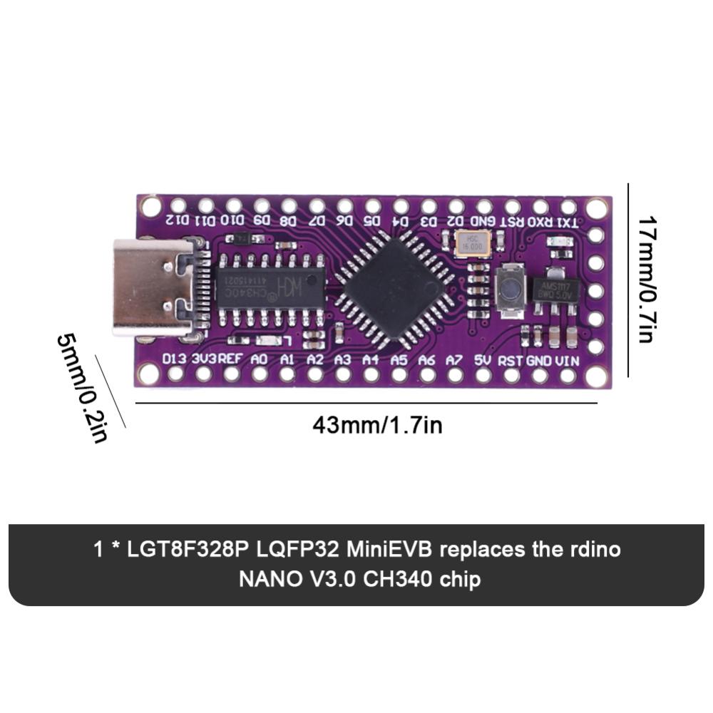 【Original】For Arduino Nano 3.0 Atmega328 WAVGAT Module CH340 Serial Port Module PCB Development Board Simple Expansion Board