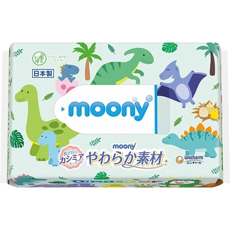 (Mẫu mới) 1 GÓI Khăn Ướt MOONY Cho Bé Nội Địa Nhật Bản 76 tờ