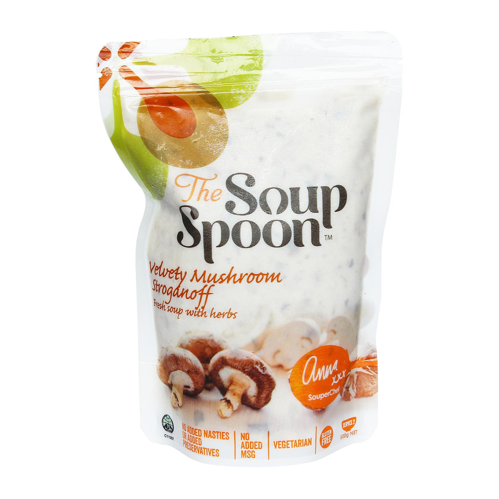 The Soup Spoon 's Velvety Mushroom Stroganoff Soup