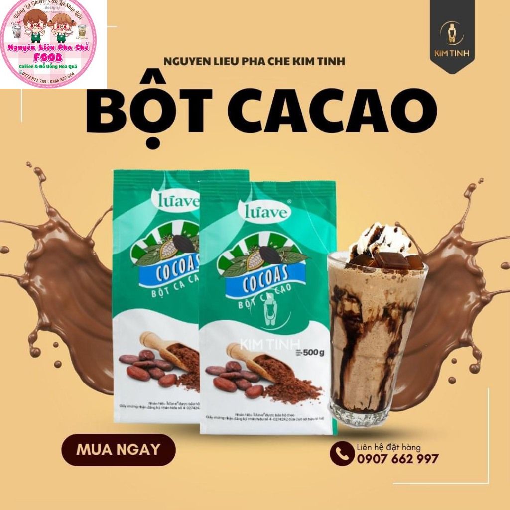 Bột Ca cao Luave Nguyên Chất Gói 500gr/ Cocoas Luave 500Gr