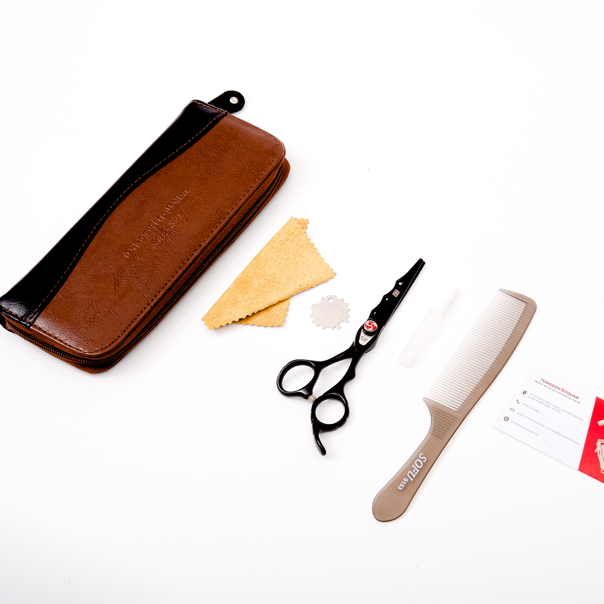 [Tặng Bao Da Và Lược]Bộ Kéo Cắt Tỉa Tóc Cao Cấp Nhật Bản KASHO-VQ1