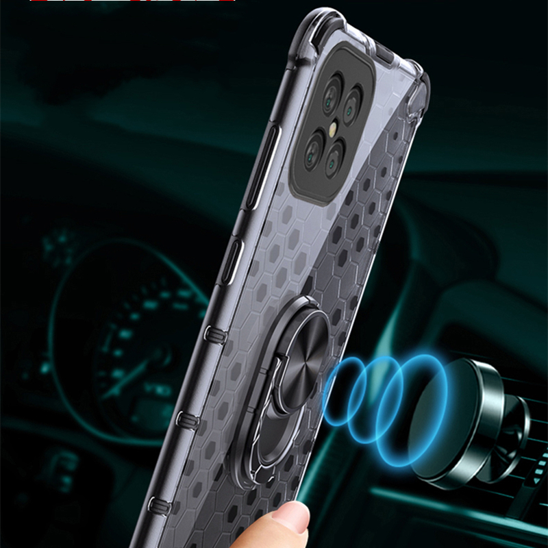 For Honor X9C Smart X60 Pro Case Honeycomb Design Rugged Silicone Armor Shockproof Kickstand Holder For Honor X60 Pro X9C Smart Back cover Phone cases.