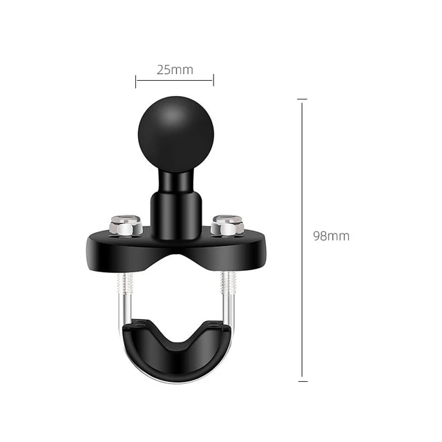 25mm U-Bolt Motorcycle Handlebar Bike Rod Mount Base 1 Inch For Camera Smartphone For Garmin Mount