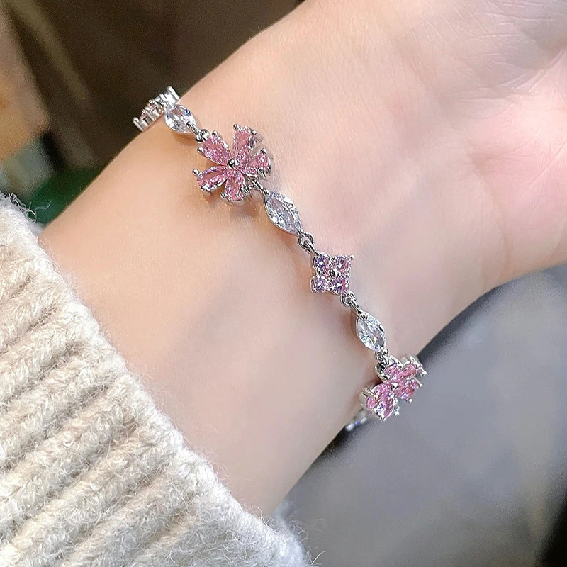 %E3%80%90Hot%20demand%E3%80%91Fashion%20Exquisite%20Pink%20Crystal%20Flower%20Bracelets%20For%20Women%20Girls%20Sweet%20Sparkling%20Light%20Luxury%20Bracelet%20Party%20Jewelry%20Gift%20-%20Image%202
