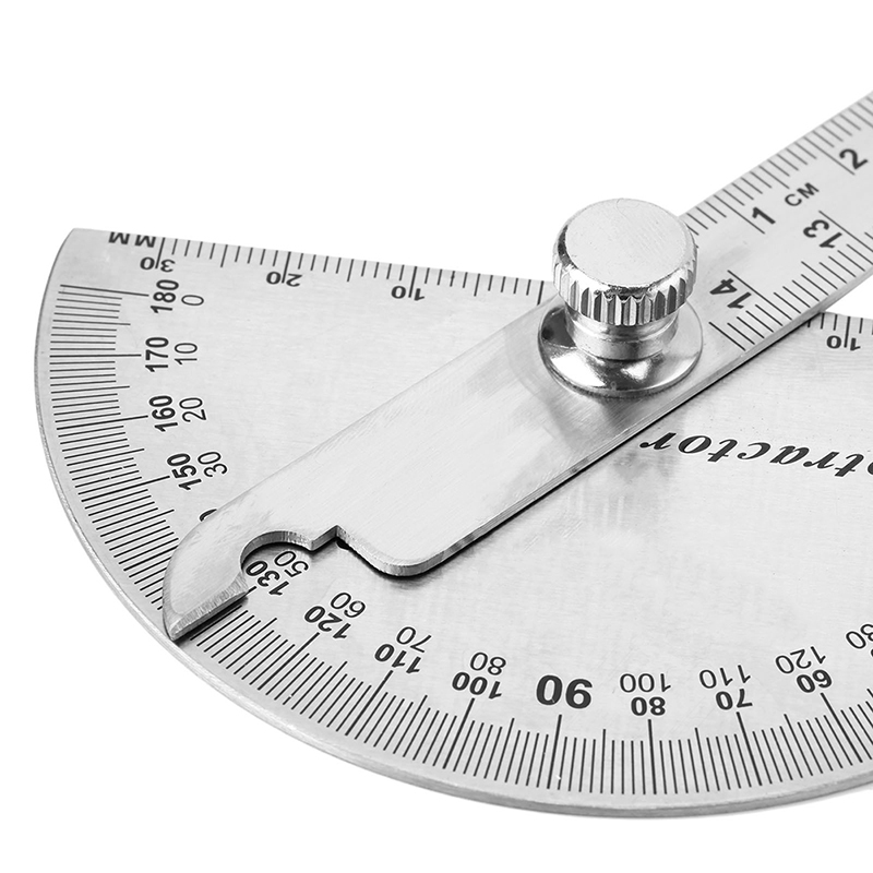 NEW ARRIVAL SUN 15cm 180 Degree Adjustable Protractor multifunction stainless steel angle ruler