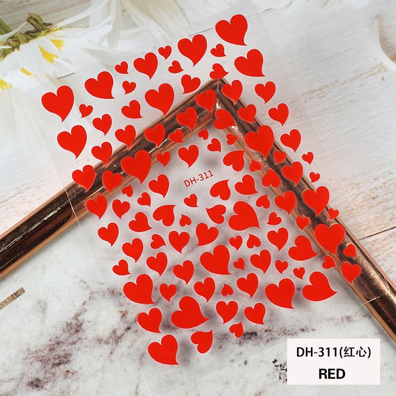 Stickers Tim DH-311 dán móng trang trí móng (Miếng)
