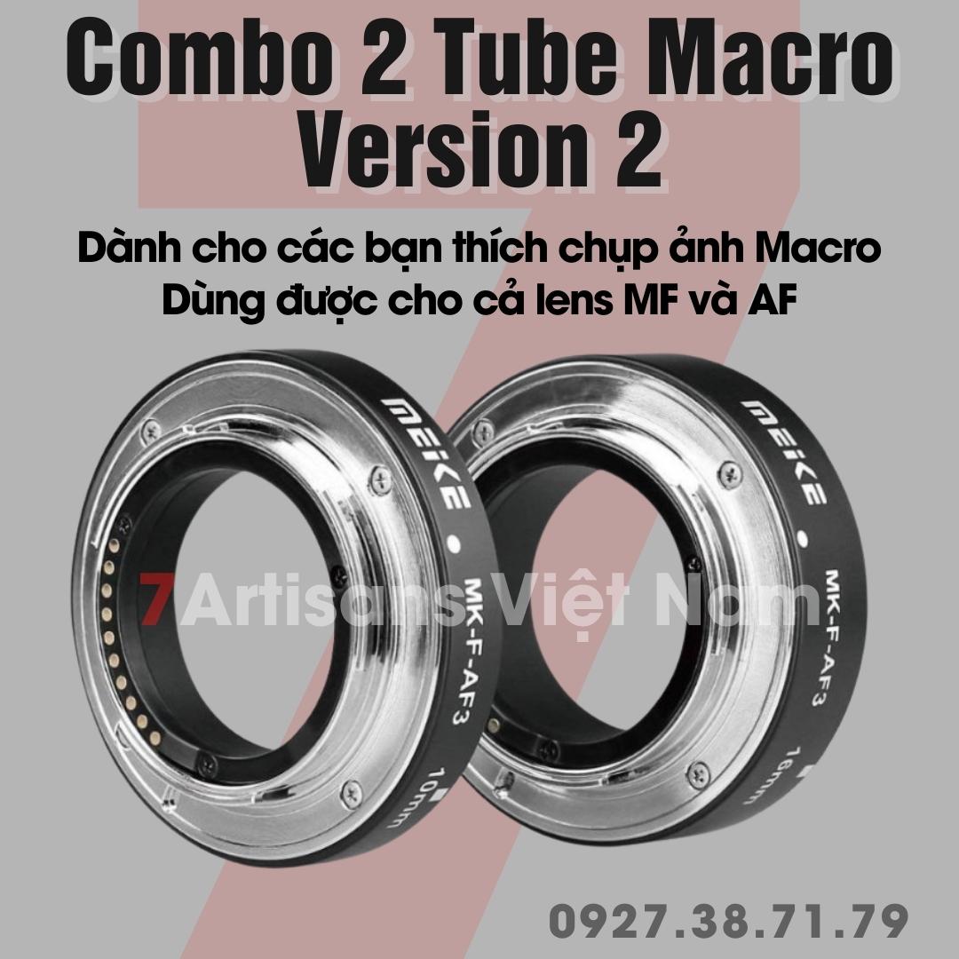 [CÓ SẴN] Combo 2 Ống Tube Macro AF và MF Meike MK-F-AF3 dành cho Máy Ảnh Fujifilm, Sony và Canon EOS M – Ngàm chụp Macro cho lens AF Auto Focus và MF quay tay