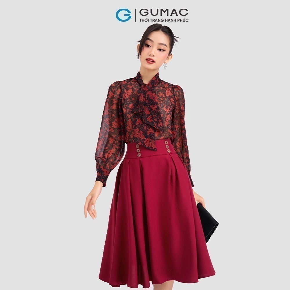 [25 - 29.4 |Voucher 8-12%] Áo kiểu thắt nơ GUMAC AD03066