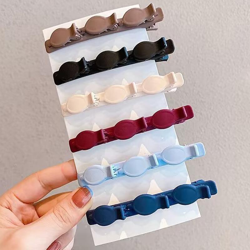 Kẹp tóc bện màu trơn, kẹp tóc bện đôi, kẹp tóc tóc mái bên