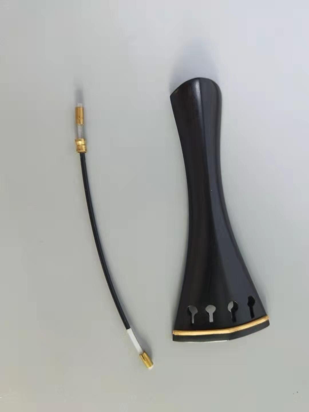 1PC Violin Tail Piece 4/4 With Nylon Tail Gut Fiddle Parts Tailpiece