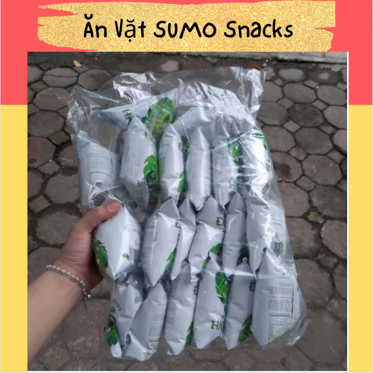 Bịch 20 Bim Bim Oishi Đậu Xanh Nước Cốt Dừa 6/8g-Ăn Vặt Sumo Snack