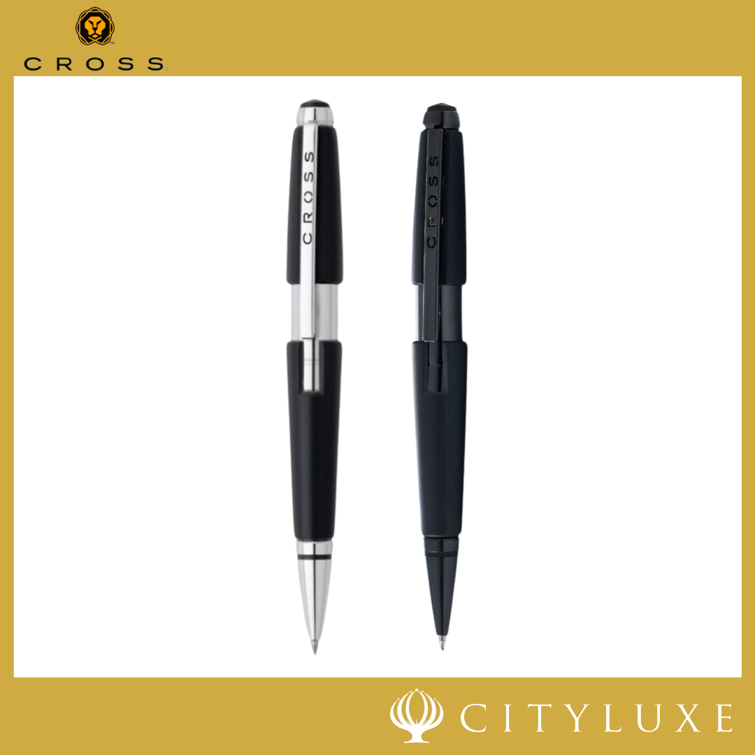 Cross Edge Rollerball Pen Jet Black and Matte Black Lacquer