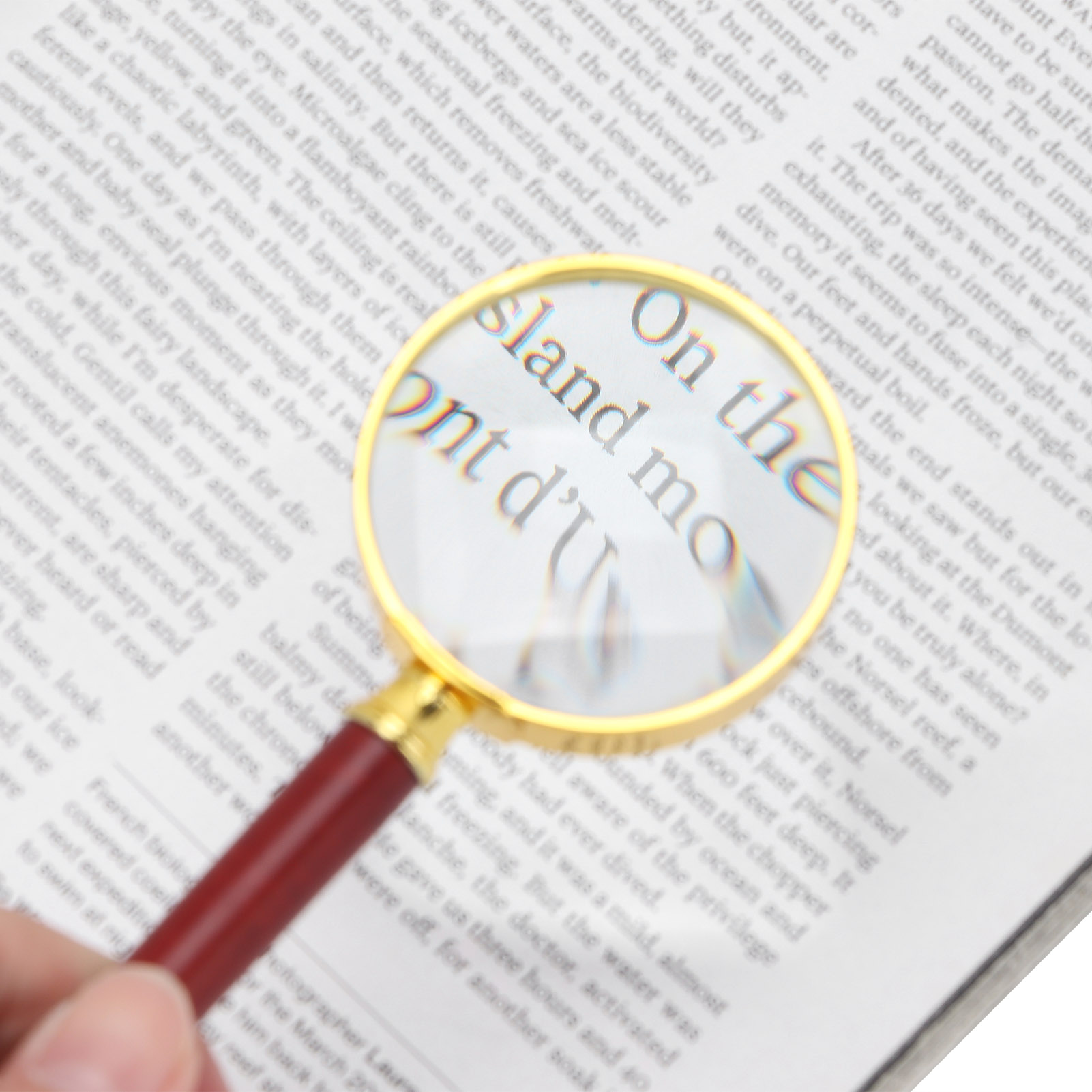 [Fancytoy] 10X Handheld Magnifying Glass Reading Magnifier With Wooden Handle