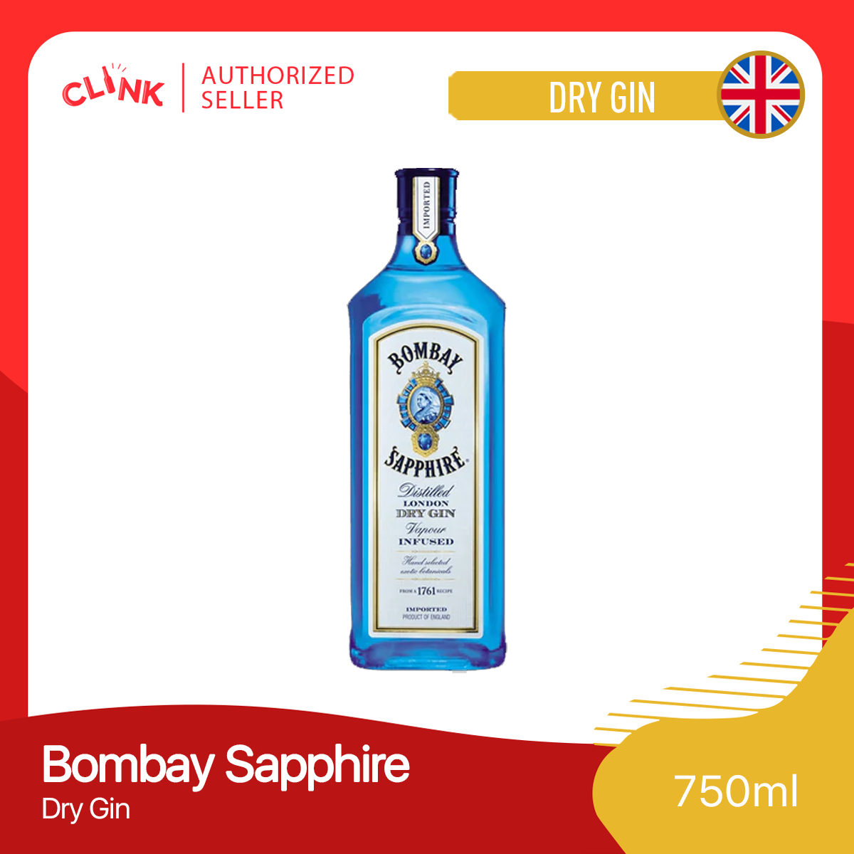 Bombay Sapphire Distilled London Dry Gin 750ml Lazada PH