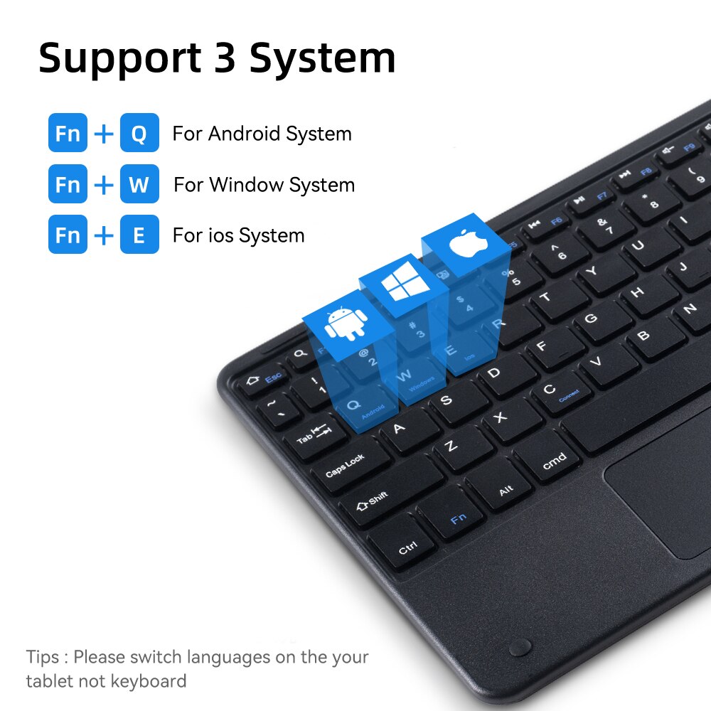 Touchpad Wireless Keyboard And Mouse Combo For Ipad Ultra Thin Protable Mini Bluetooth Keyboard Laptop, PC