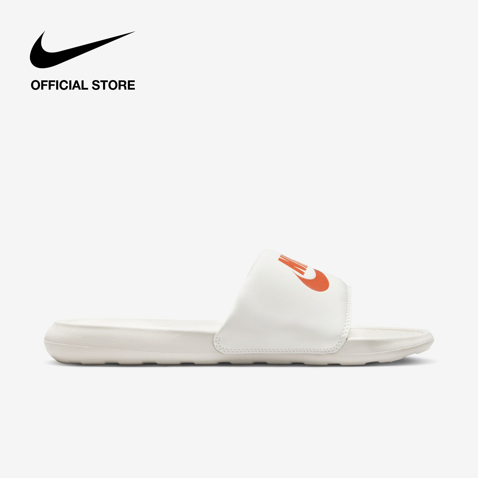 All white deals nike slides