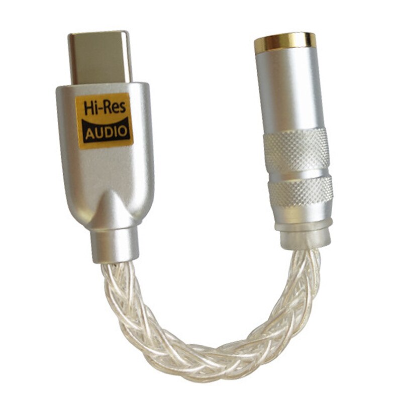 Hi-res headphone amplifier type c to 3.5mm dac digital audio decoding for smart phone eaqrphone amp hires usb c adapter