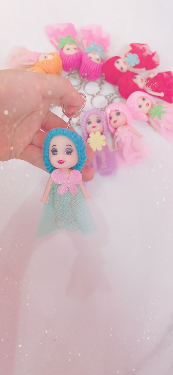 Búp bê chibi có móc khóa treo cặp xinh xắn 10cm