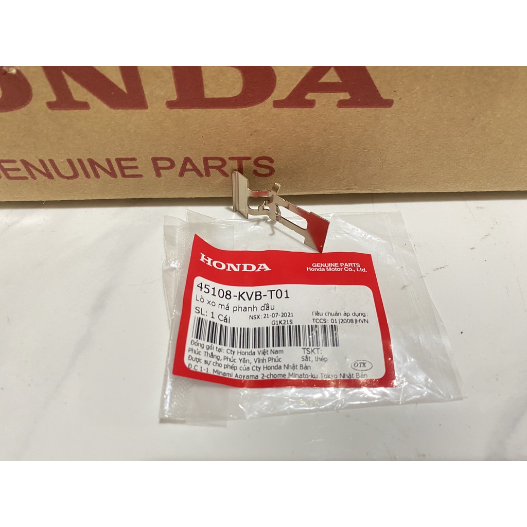Lò xo má phanh dầu má phanh dầu vision, air blade 110, click 110 chính hãng honda