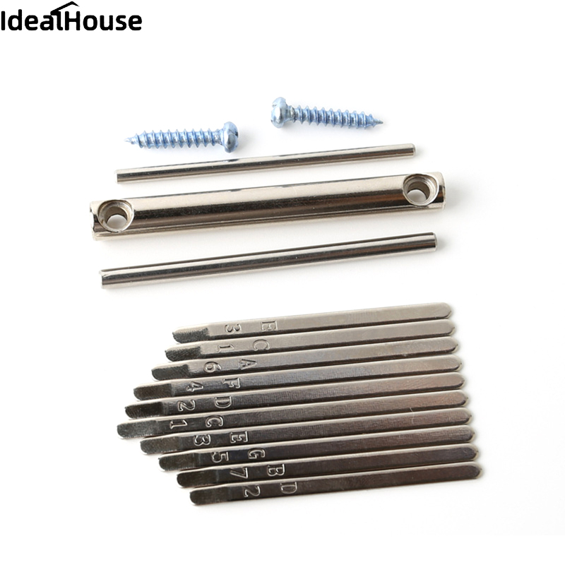 IDealHouse new 10-tone Kalimba Replacement Keys Kit Mini Thumb Piano Diy Keys With Stamped Scales Kalimba Accessories