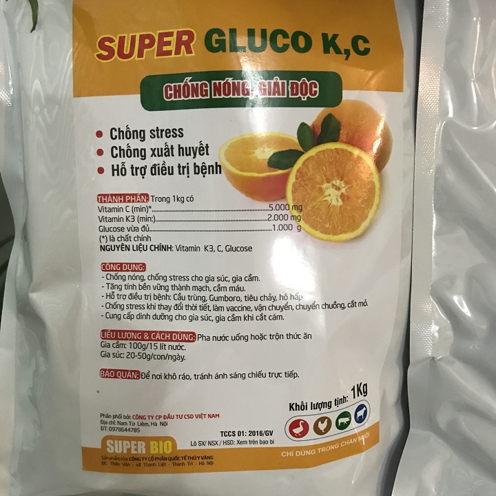 Điện giải Gluco KC gói 1kg