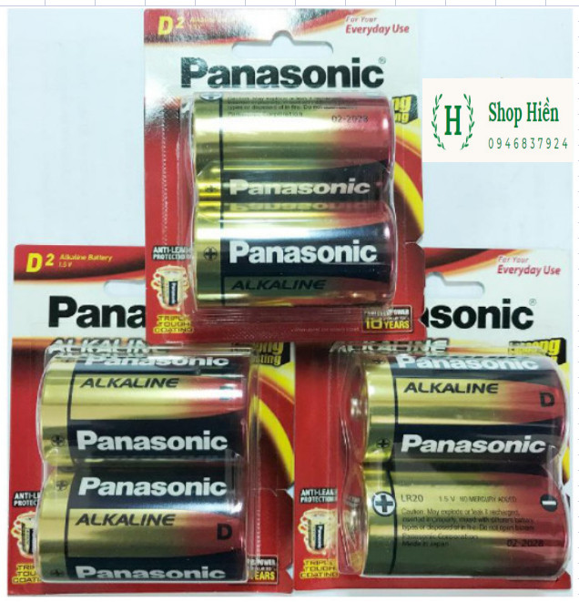 Pin Đại D Panasonic Alkaline LR20T/2B Vỉ 2 viên (Hàng Chính Hãng)