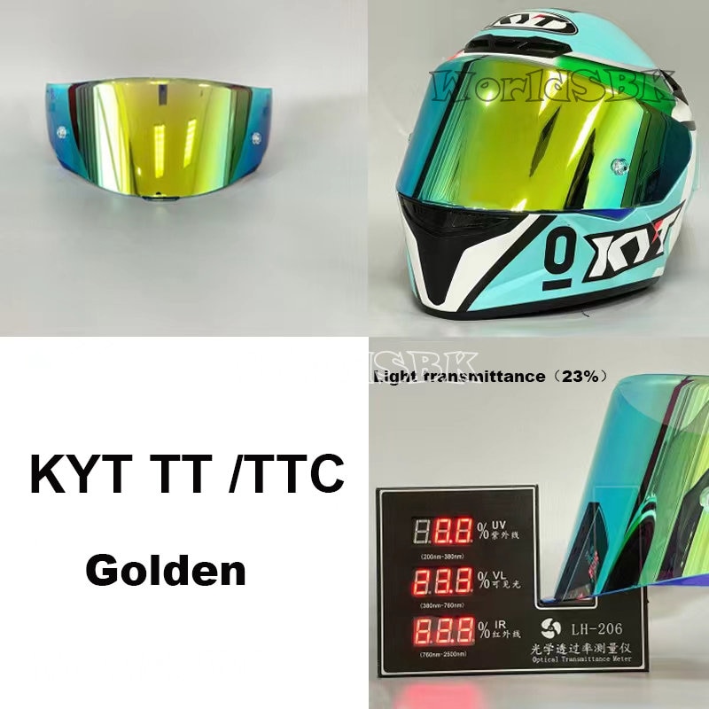 Mũ bảo hiểm xe máy Visor cho kyt TT nhiên Mũ bảo hiểm xe máy màn chắn Mũ bảo hiểm kính chắn gió Kem chống nắng TTC Mũ bảo hiểm phụ kiện cường độ cao