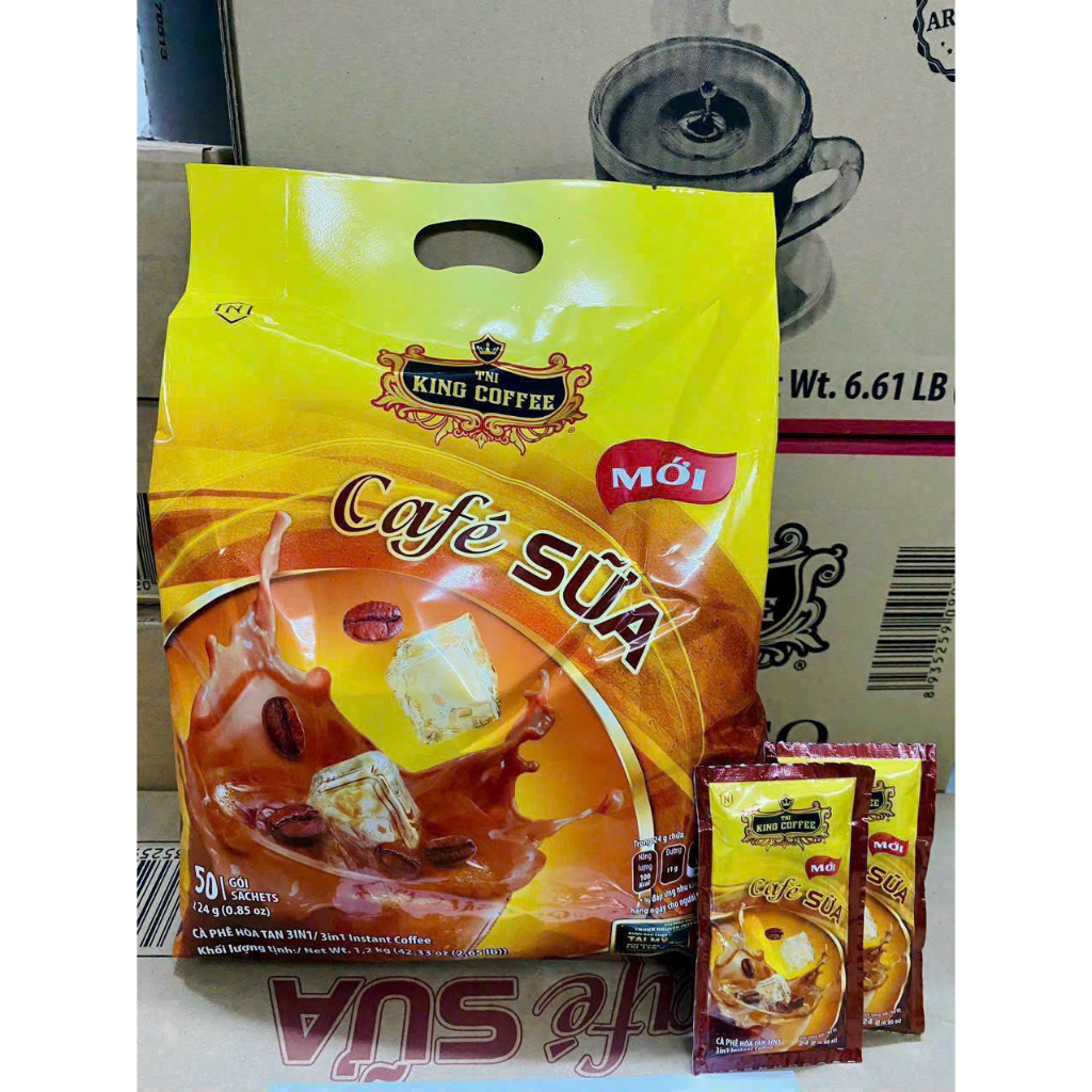 10 Gói lẻ_King_3in1_Cà Phê Sữa Hòa Tan 3IN1 KING COFFEE (20gr/ gói)