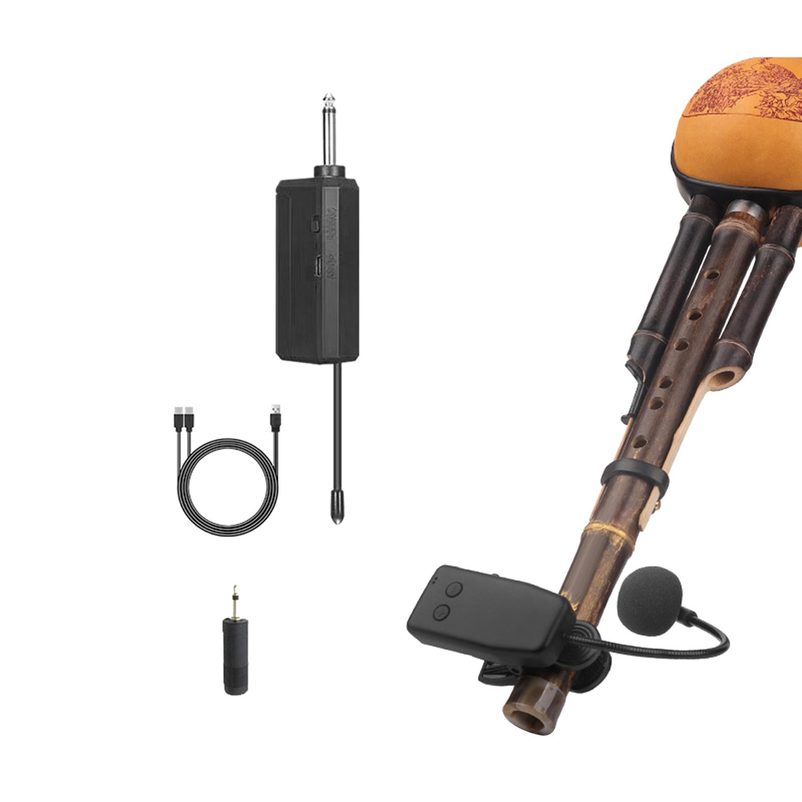 CCCUE Instrument Microphone Cordless Gooseneck System Bands Live Professional Durable Transmitters Clip Condenser Mic